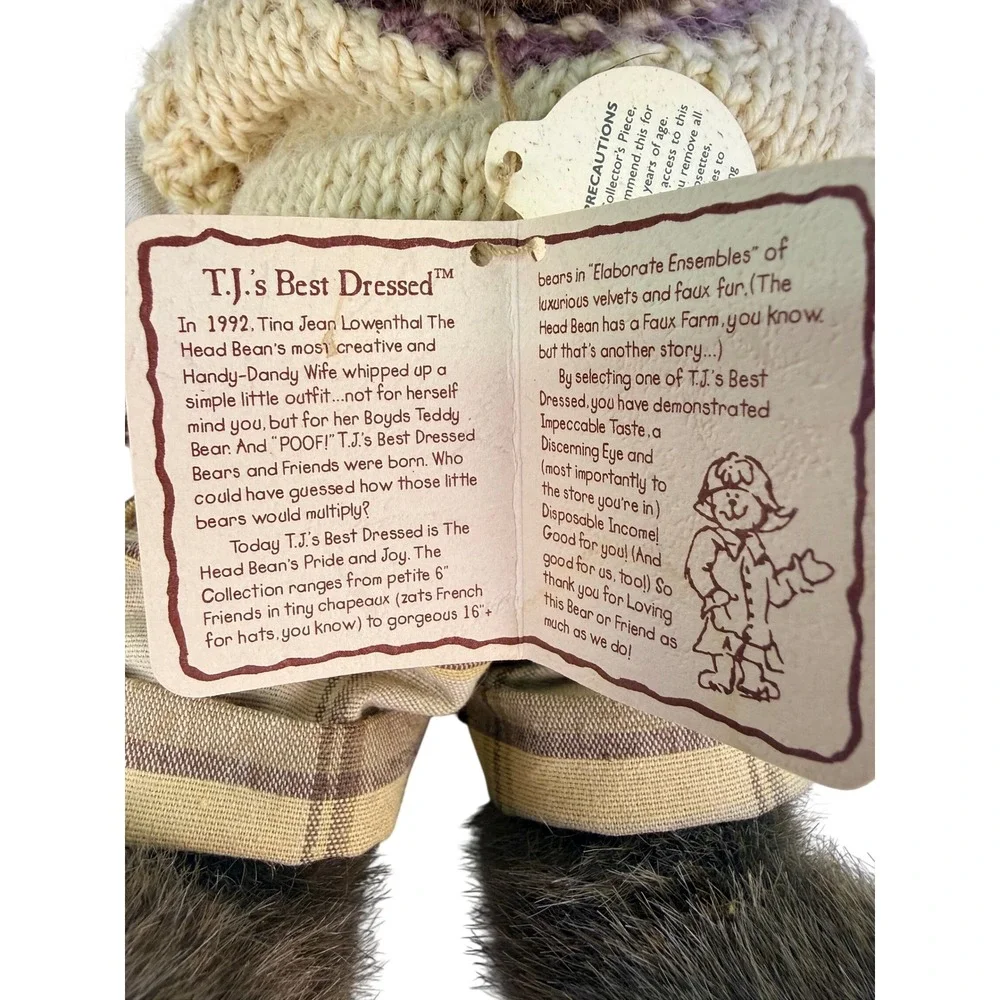 Boyds Bear Woody Puttsalot Longaberger 1992 Limited Edition Golf Plush 10